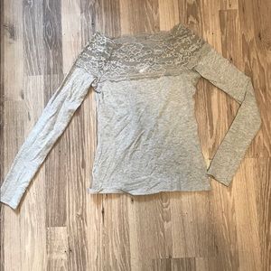 Off the shoulder lace top